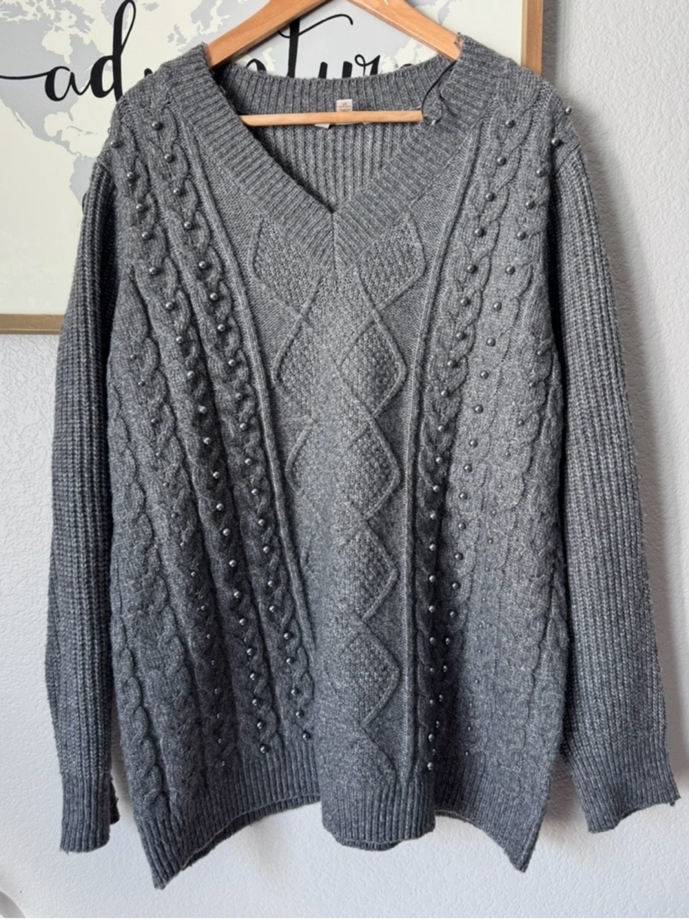 Terra sky 1x grey studded sweater - Picture 1 of 1